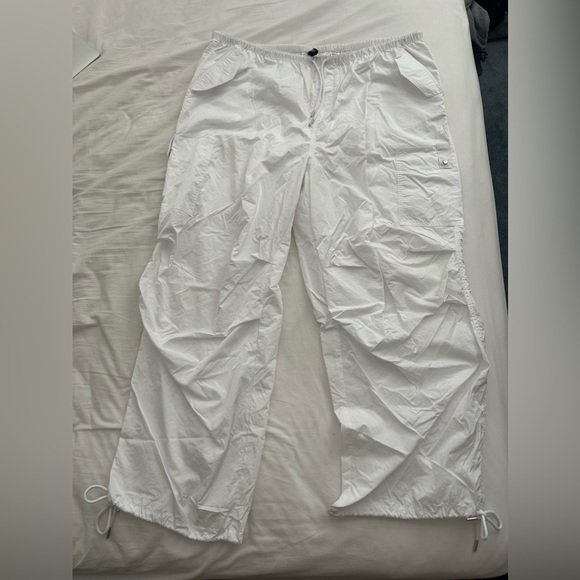 H&M Pants - H&M White Parachute Pants XL